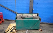 24 gauge x 4.5' Tennsmith, hydraulic squaring shear, 3 HP, foot pedal, 14" x 55" table