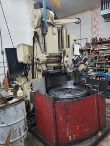 36" Bullard #Spiral-Drive, High Column, Turret and Side Heads, 3 Jaw Chuck, Fine Feeds, Tool Holders