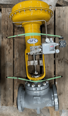6" S & S #CL300, pneumatic control valve, WCC 416SS trim Rotork positioner, new surplus