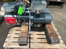2.2 Ton, Kone Cranes #EXN202005B4, electric chain crane hoist with motorized trolley, hook, pendant, 2016