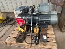 2.2 Ton, Kone Cranes #EXN202005B4, electric chain crane hoist with motorized trolley, hook, pendant, 2016