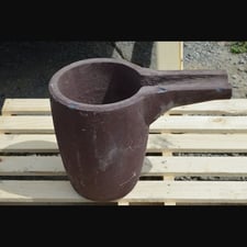 Image for Bullion Crucible with Pour Spout, 12" diameter x 15" high, 4.5" x 10" spout