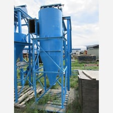 30" Cyclone, 30" diameter x 5' tall upper, 6" solids outlet, 30" diameter x 40" cone, on stand