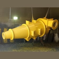 33" Ceramic Tech #CTI-X7, Ceramic-Lined Heavy Media Cyclone, 12.25" I.D. inlet, alumina ceramic lined, NEW