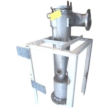 6" Fisher Klosterman #XQ, Cyclone, 6" ANSI 150 clean air outlet, 10" flanged particle discharge, on stand