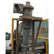 6" Krebs #D6BB-12, Hydrocyclone, 2" feed inlet, 3" overflow, 2-5/8" underflow, 15" cone