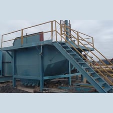 675 cu. ft. Sludge Feed Hopper, carbon steel, (4) 10" diameter x 20' augers at 45°, 15-25 HP drives, 230/460