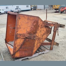 54 cu. ft. Hopper, custom built, previously cement hopper, 11-3/8" x 7-5/8" bottom opening with sliding gate