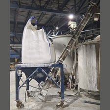 B.width Sinclair #CON-3, Feed Hopper with 6" diameter x 12' auger, Bin-Dicator level switch, on casters