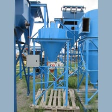 10 cu. ft. Dust Collection Hopper, 34" diameter x 12" top, 34" diameter x 24" cone, Kice VJ6X6 rotary valve