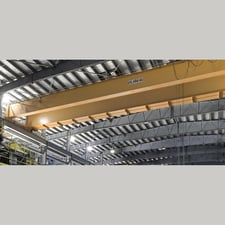 27.5 Ton, Overhead Bridge Crane, 98' span, 54' lift height, 357' runway, 2-speed hoist, stepless travel