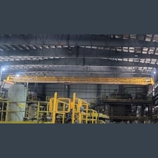 5.5 Ton, Overhead Bridge Crane, 85' span, 51' lift height, 2-speed hoist, stepless travel