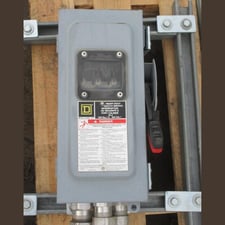 30 Amp. Square D, Fusible Disconnect Switch, 600 VAC