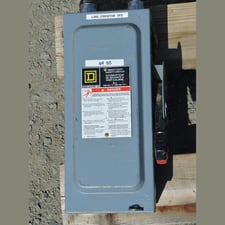 30 Amp. Square D ##:-CHU361, Non-Fusible Disconnect Switch, 600 Volts