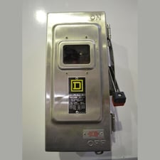 30 Amp. Square D #H361DS, Fusible Disconnect Switch, 600 VAC, 3 phase