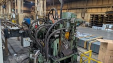 Peddinghaus #623k, CNC Angle Line, 6" x 6" x 1/2" capacity, 1.75" stroke, 1.25" hole, 40' infeed, 150 FPM, 80