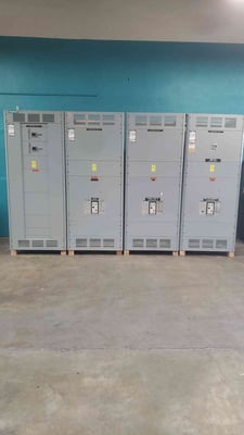 1600 Amps, Siemens #SBA2016, switchgear lineup, 4 sections, main-tie-main, 480Y/277 Volts, 3 phase, 65 kA AIC