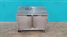 Beverage-Air #SP48-12, refrigerated sandwich/salad prep table, 48", 2-door, 12-pan capacity, stainless steel