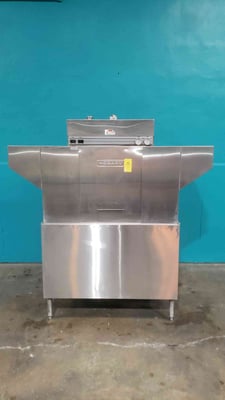 Hobart #C44A, commercial conveyor dishwasher, 202 racks/hr, high temp, 480 V., 3 phase