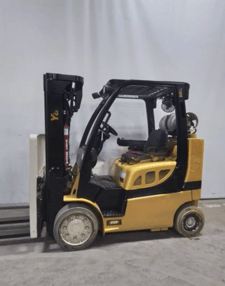 8000 lb. Yale #GLC080VX, LPG forklift, 3-stage mast, 3-way hydraulic controls, side shift, cushion tires