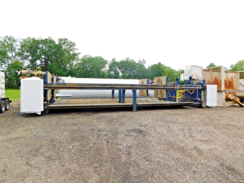 59" Siemens #1500N32-128-250SYLC, J-press, 1500mm / 104 plate filter press, 200/250 cu.ft.