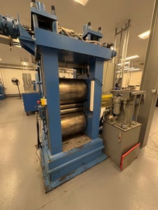 3.75" x 16.5" x 19.6" Cauffiel, 4 Hi reversing rolling mill, stock 14662