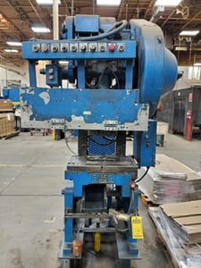 22 Ton, Bliss #22, OBI flywheel press, 2.25" stroke, 10" Shut Height, 2.25" adjustment, 23.5" x 14.5" bed