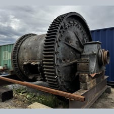 6' x 6' Traylor, Ball Mill, 300 HP Westinghouse motor, 12" trommel discharge, 107- teeth straight cut bull