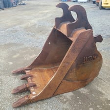Weldco-Beales #WBM, Excavator Digging Bucket, 32" wide x 34.5" height, 48" deep, 4-Tooth, 1.75" pin diameter
