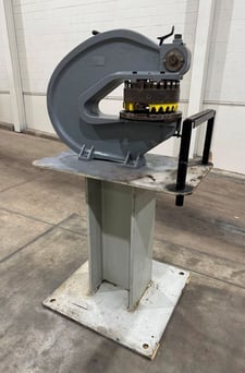 8 Ton, Rotex #18, 1/8" to 2-1/4" cap., 18" throat, 18 station, hand actuated, tooling & spare parts