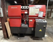 13" x 13" Amada #PCSAW330, pulse cutting automatic CNC band saw, 13' 6" x 1-1/2" blade, 17.4 HP, 2011 (2