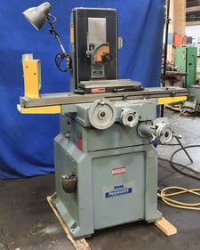 6" x 18" Reid #618-HB, hand feed surface grinder, 7" x 1/2" x 1.25" wheel, cast iron heavy base, Pope