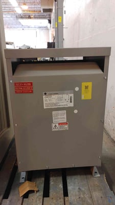 75 KVA 480 Primary, 208Y/120 Secondary, General Electric #9T23Q9574G03A, K-factor, dry type, 3 phase