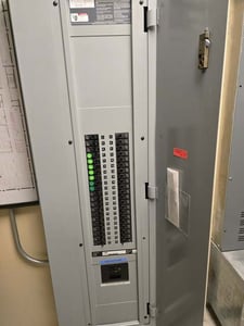 400 Amp. Siemens P1X42MC400C, panelboard, 120/208 Volts, 3 phase, 42-circuit, 225A subfeed breaker