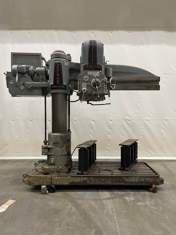 6' -15" Carlton #3A, Radial Drill, 8'-4" arm swing, 77" x 36" base working surface, 1200 RPM