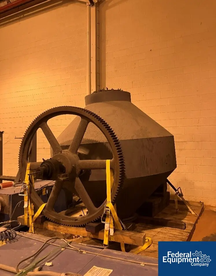 Double Cone Blender, Carbon Steel, 25 HP and 5 HP motors, with legs/stand, control panel