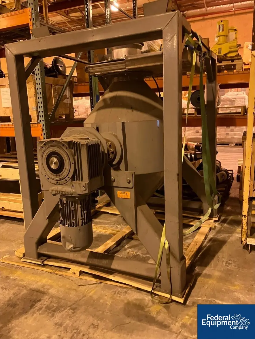 Winkworth, Double Cone Blender, Carbon Steel, 5 HP gearmotor with integrated brake