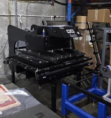 10 Ton, Geo Knight #3242AW, Air Operated Laminating / Heat Transfer Press, 32" x 42", Top & Bottom Heated