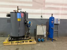 15 HP, Lattner #WLF, Natural Gas Steam Boiler System, 89.2 sq.ft., 518 PPH, 628 MBTU, 150 psig, 2019