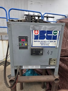 Industrial Battery & Charger #XPT24-865E, 48 volt forklift battery c, 865 AH, 156 Amp Output, 480 Volt, 3