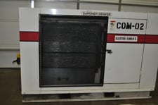 100 psig, Gardner Denver #EBM99F43 100, rotary screw type air compressor, 75 HP, Electra Saver II, air