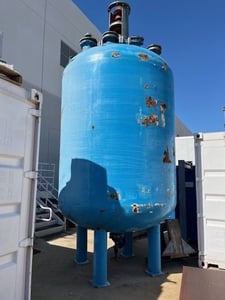 2630 gallon Glass lined steel reactor mixing tank, 15 HP