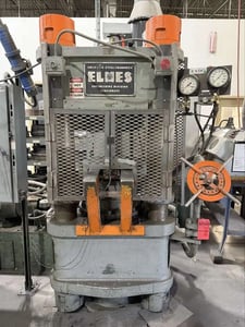 300 Ton, Elmes, compression molding press, electric heated platen, 375°F, 20" dia piston