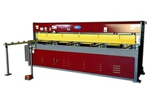 14 gauge x 12' GMC #HS-1214M, hydraulic shear, 24" manual Back Gauge, 10-15 SPM, 10 HP, (2) 24" front support