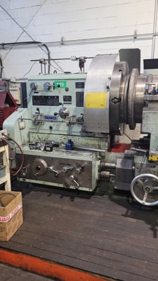 53" x 204" Stanko #IM-65-5HD, engine lathe, 40" swing over cross slide, inch/metric, 4-jaw 40" chuck, swivel