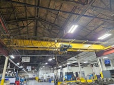 5 Ton, Bohl, single girder top running bridge crane, 35' span, pendant Control