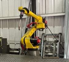 Fanuc #Arcmate-120iC, 6-axis articulated robotic welding, Lincoln Electric Power Wave i400, Fanuc R-30iA