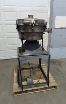 24" Minox #MTS600/1, Single Deck Vibratory Screener, belt-driven motor, AC Tech Inverter controls, 1PH