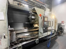 Mazak #Slant-Turn-50, CNC Lathe, 31.7" swing, 120" centers, 32" chuck, 10.2" bore, 750 RPM, Mazatrol Fusion