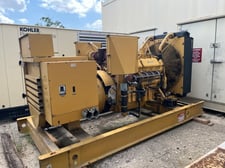 500 KW Caterpillar #3412C, diesel generator set, 480 Volts, 3892 hours, open skid mount, 1990